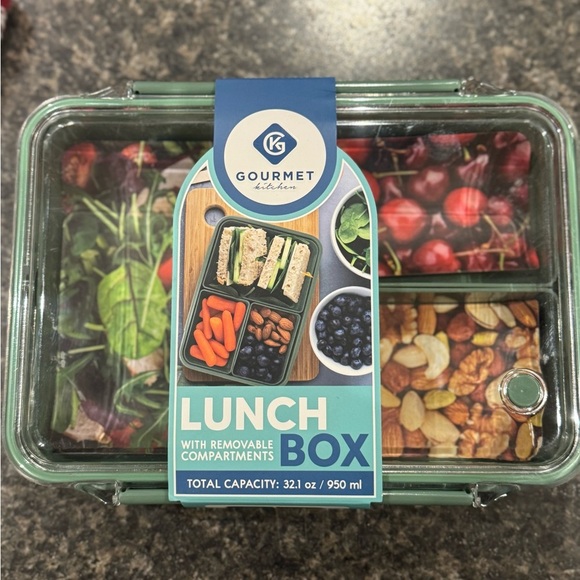 Green Lunch Box with Removable Compartments - Picture 1 of 5